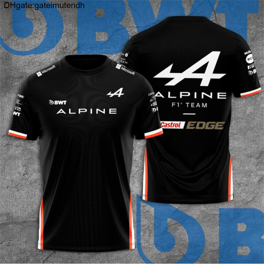 

Men's Summer Luxury Fashion T Shirts ALPINE F1 Team France 2022 Ocon Jersey T-shirt For Men MOTO Motorcycle Formula 1 Racing Suit JXI3, Orange