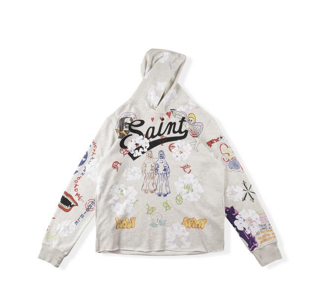 Sweat à capuche Graffiti peint à la main Sweat High Street Pull à capuche pour hommes et femmes Sweats à capuche grande taille