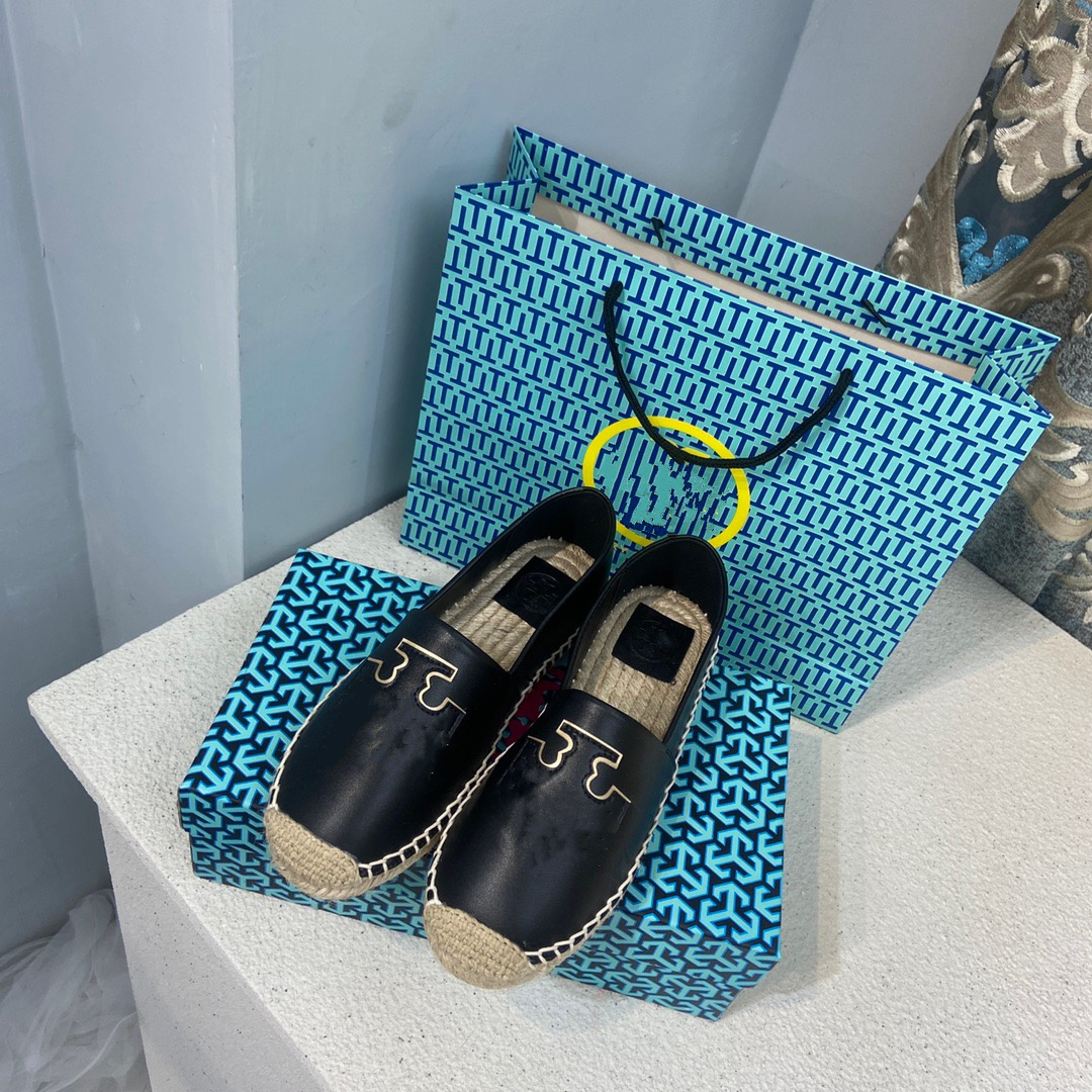 

Luxury brands designer Shoes Top Fashion Denim Sapatos Espadrilles Straw Fisherman Flat Heels Shoes channel Lazy Zapatos sandals Mujer Casual CD Linen slippers, T3 high quality 115