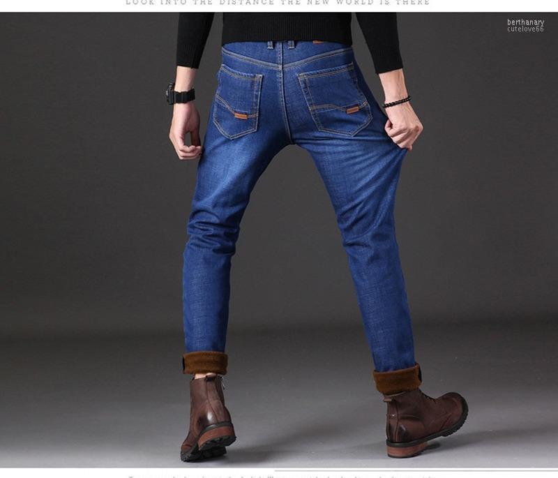 

Men's Jeans 2022 Men Activities Warm High Quality Autumn Winter Flocking Soft Bert22, 8010-blue
