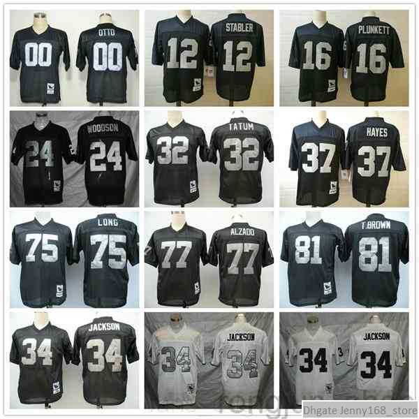 

NCAA Vintage Retro Jim Otto Tim Brown 24 Charles Woodson Jack Tatum Hayes Long Alzado Plunkett Bo Jackson Stabler Football Jerseys, As picture