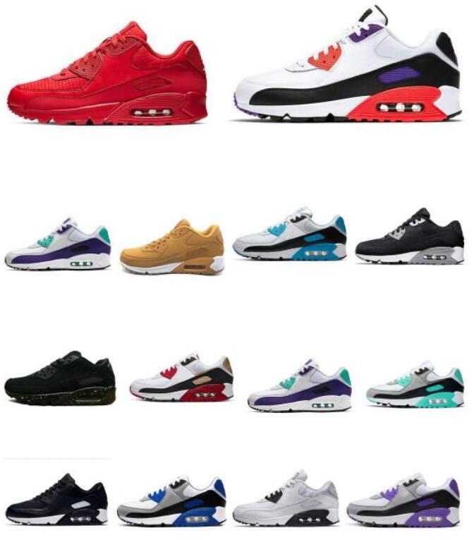 

Men Sneakers Classic 90S Running Shoes For Mesh Breathable Women Sports Trainer Leather Designer Cushion Surface Eur 36-45, C12