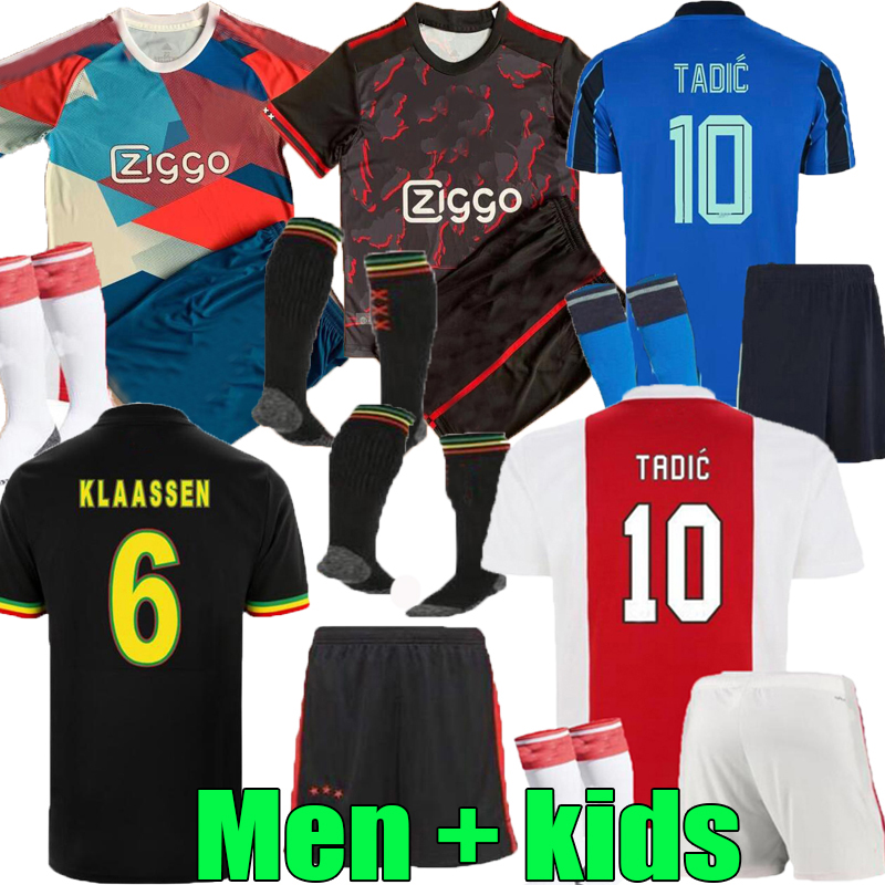 

21 22 Ajaxs home away Bob Marley Soccer Jerseys TADIC BERGHUIS HALLER Third black Kit ANTONY KLAASSEN GRAVENBERCH 2022 football shirts men kids sets uniforms, 21/22;third