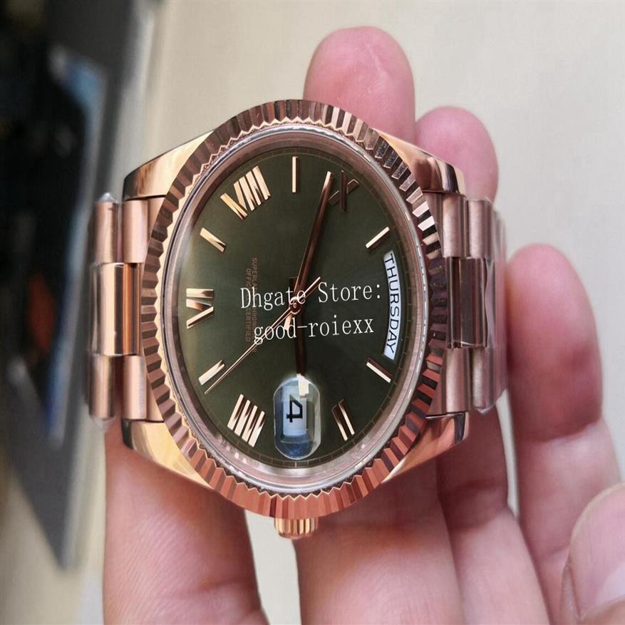 

7 Colour Mens Watches Green Brown Champagne White Men Automatic 2813 Movement BP Factory Watch Time Day Date Rose Gold Crystal Wri251x, Style 1 brown
