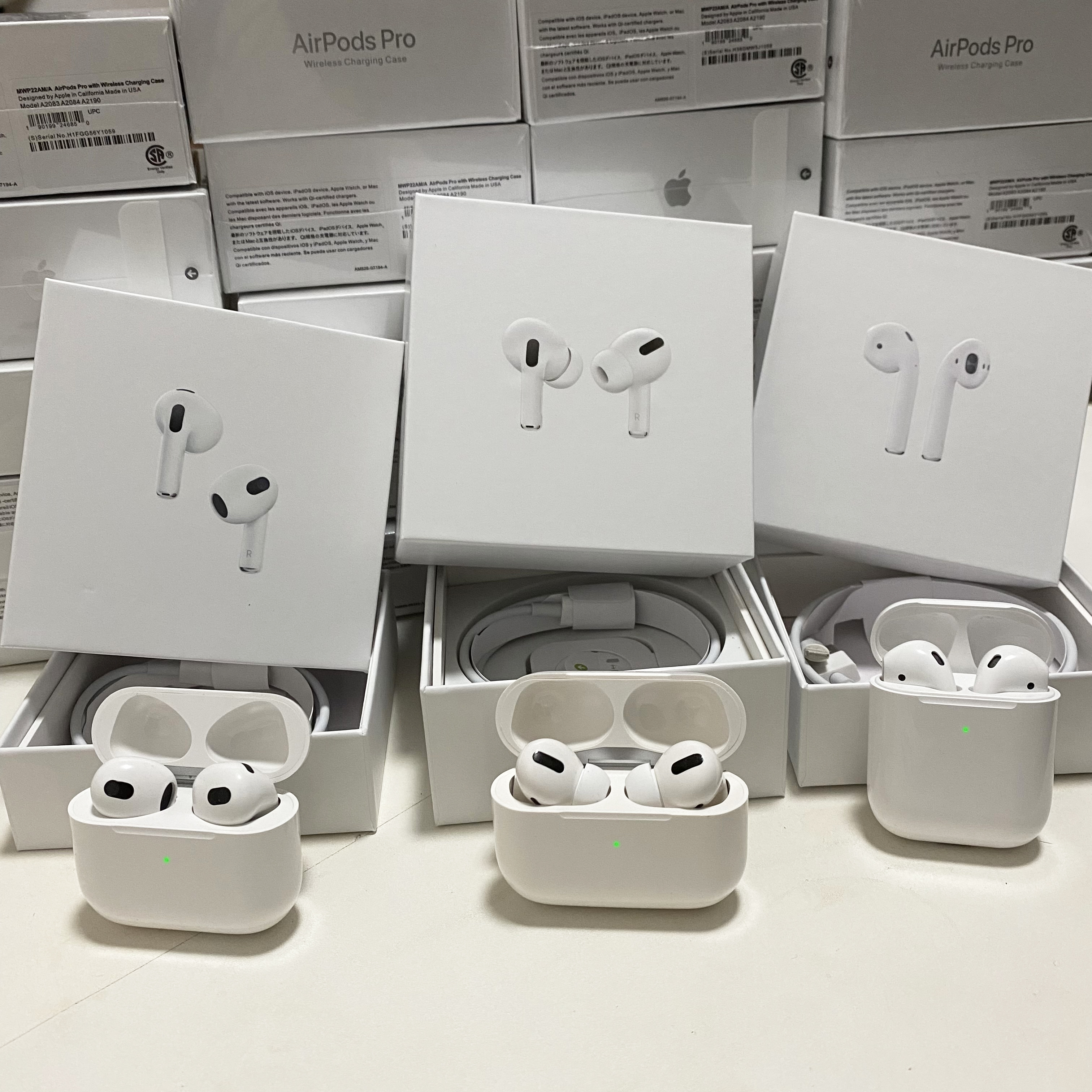 

1:1 Original Quality AirPods Pro 3 Noise Reduction Wirless Earphones Valid serial NO. Metal closure connector GPS Wireless Charging Bluetooth Headphones with In-Ear