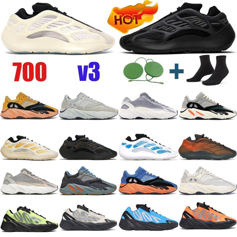 

700 V3 Men Casual Shoes Womens Designer Sneakers Bright Blue Azael Alvah Safflower Vanta Magnet Solid Grey Outdoor Sports Trainers, V2 cream
