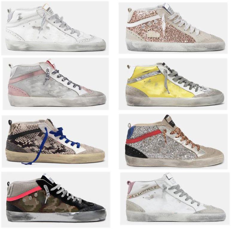 

Mid Slide Star Shoe Francy Star Sneakers Italy Deluxe Brand Leopard snakeskin Do-old Dirty Designer Man Wome OGb Sneaker##Golden##Goose##, 26