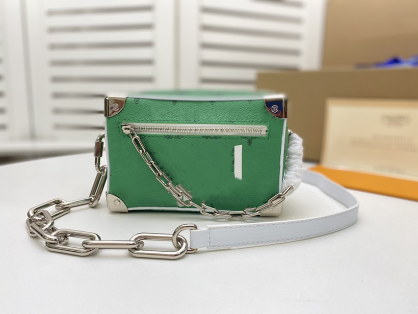 

Designer Mini Soft Trunk Cross Body Bags for Men and Women Fashion Genuine Leather Monograms Crossbody Bag Handbag Shoulder Purses Wallets Top Quality, Add extra shipping