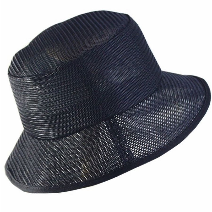 

Summer Breathable Mesh Fisherman Hat Big Size Panama Hat Oversize Boonie Cap Men Plus Size Bucket Hat 56-58cm 58-60cm 60-62cm 220514, Black