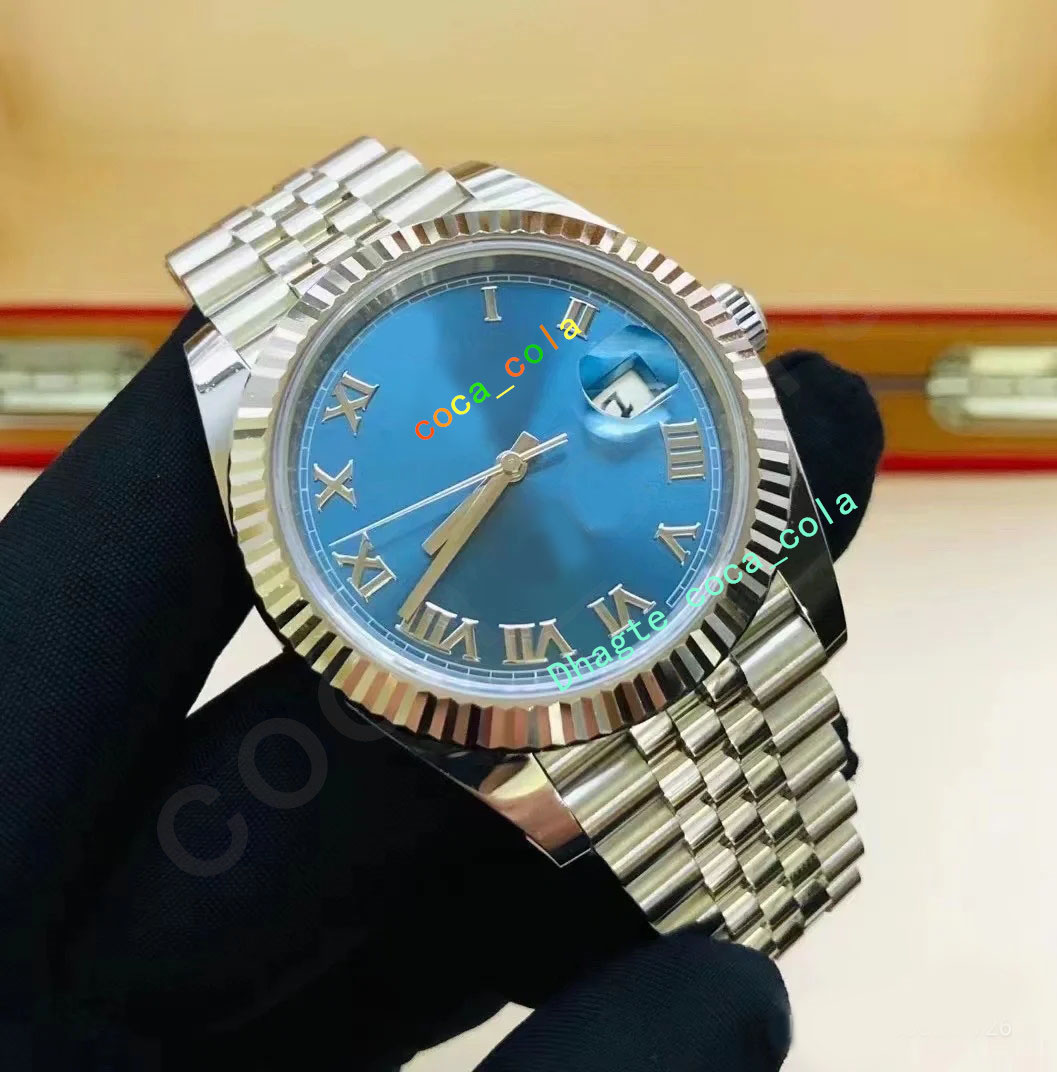 

Professional Serial number card waterproof BD watches fashion waterproof 41mm BLUE ROMAN 90Ll Steel Mechanical Automatic Dress Wristwatch Equipped with box, A1