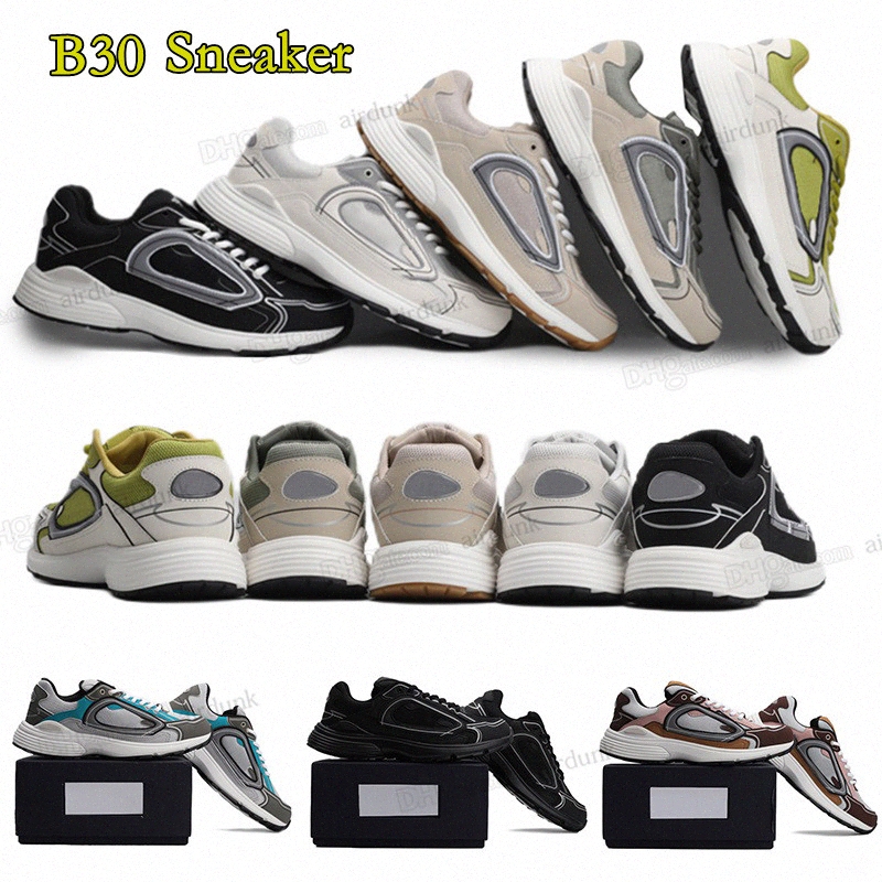 

B30 Designer Sneakers Men Women Vintage Chunky Casual Shoes Calfskin Mesh Grey Technical Oblique Runner Trainers Black White Cream Outdoor Shoe Z2XI#, I need look other product