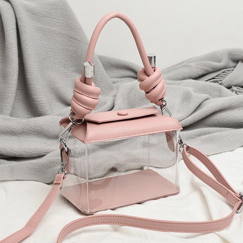 

Shoulder Bags Women Transparent Clutch Bag PVC Clear Ladies Waterproof Beach Handbags Jelly Candy Travel Bolsas Female PurseShoulder