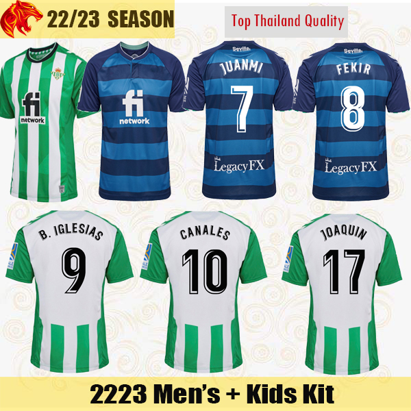 

22 23 Real Betis Soccer Jerseys JUANMI B.IGLESIAS 2022 2023 JOAQUIN CANALES FEKIR Football Shirt ALEX MORENO WILLIAN J. Mens Jersey, 2223 home