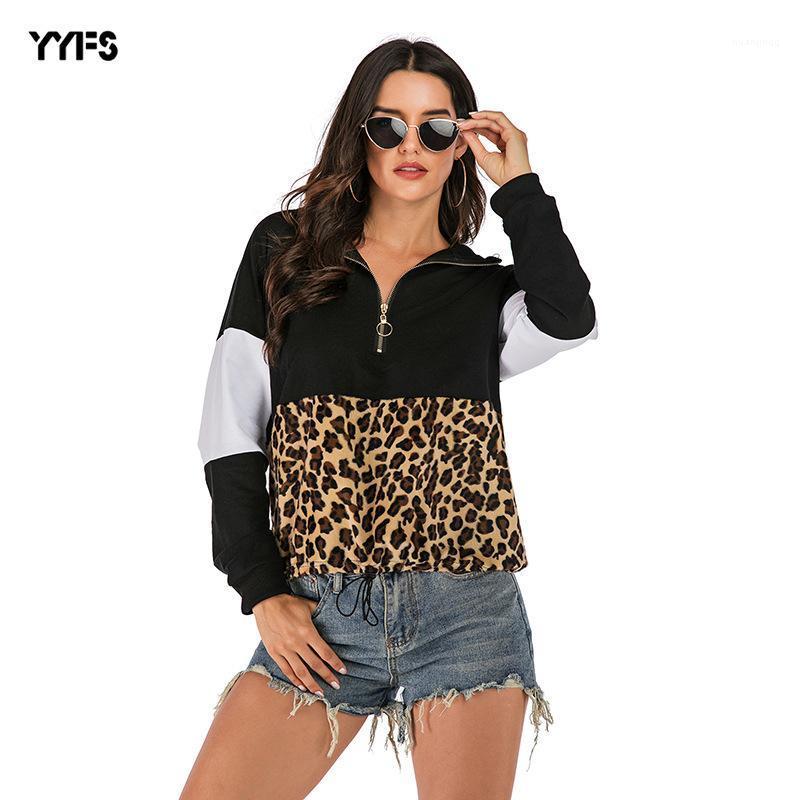 

Sell Through Cross-border 2022 In Europe And The Leopard Grain Autumn/winter Fashion Hooded Fleece Female Thin Loose Women' Hoodies & Sweat, Black