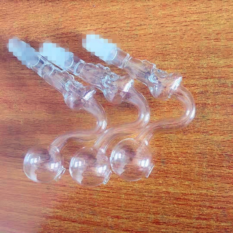 

Curved Glass bowl thick Oil burner pipe Skull shape 14mm male joint smoking pipes
