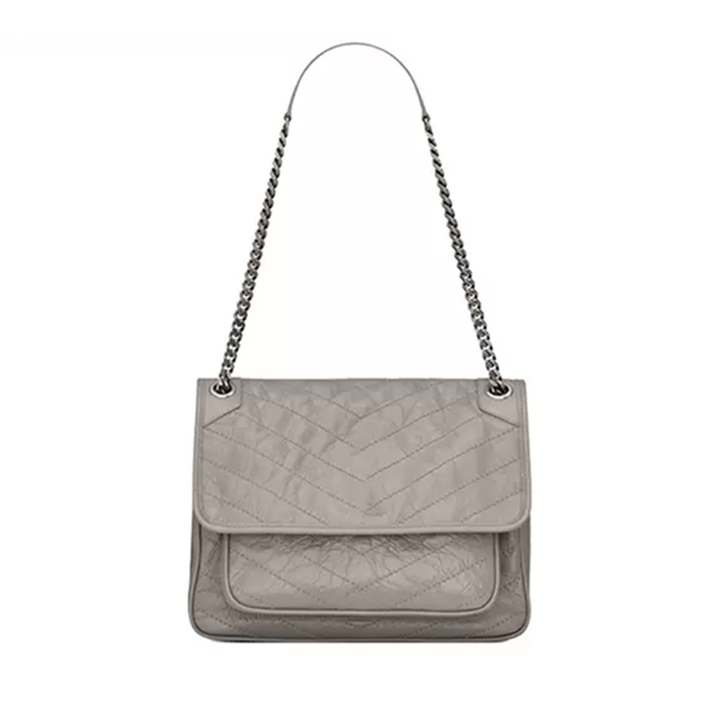 

2021 luxury designer handbag envelope bag lady bag chain shoulder bag high quality postman messenger female classic niki, Grey 22cm