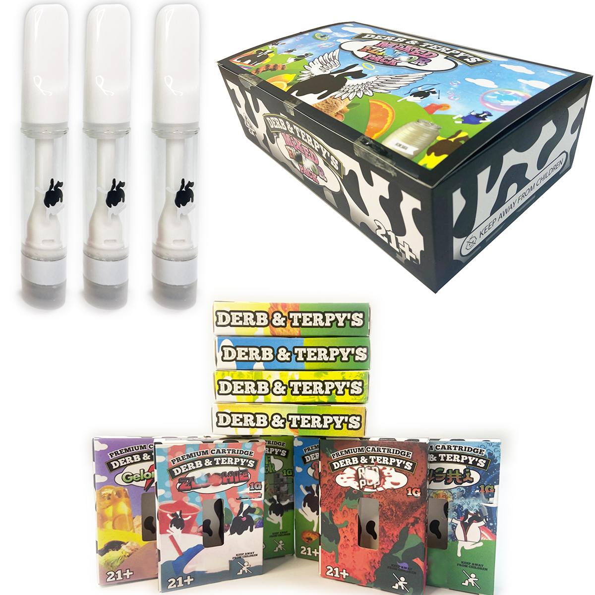 

DERB TERTY'S Full Ceramic atomizer Disposable Cartridges 1.0M Empty Vape Tank Carts With Package 510 Thread Thick Oil Atomzier