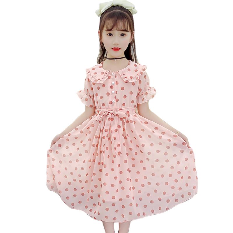 

Girl's Dresses Teenage Girls Dress Dot Party Girl Big Bow Child Summer Costumes For 6 8 10 12 14Girl's, 0292367-1