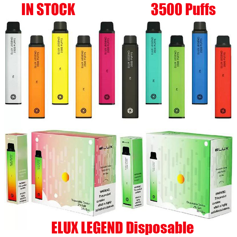 

ELUX LEGEND Disposable E cigarette Device Pod Kit Strength 2% 20mg 3500 Puffs 1500mAh Battery Prefilled 10ml Cartridge Vape Stick Pen VS ELF BAR 1500