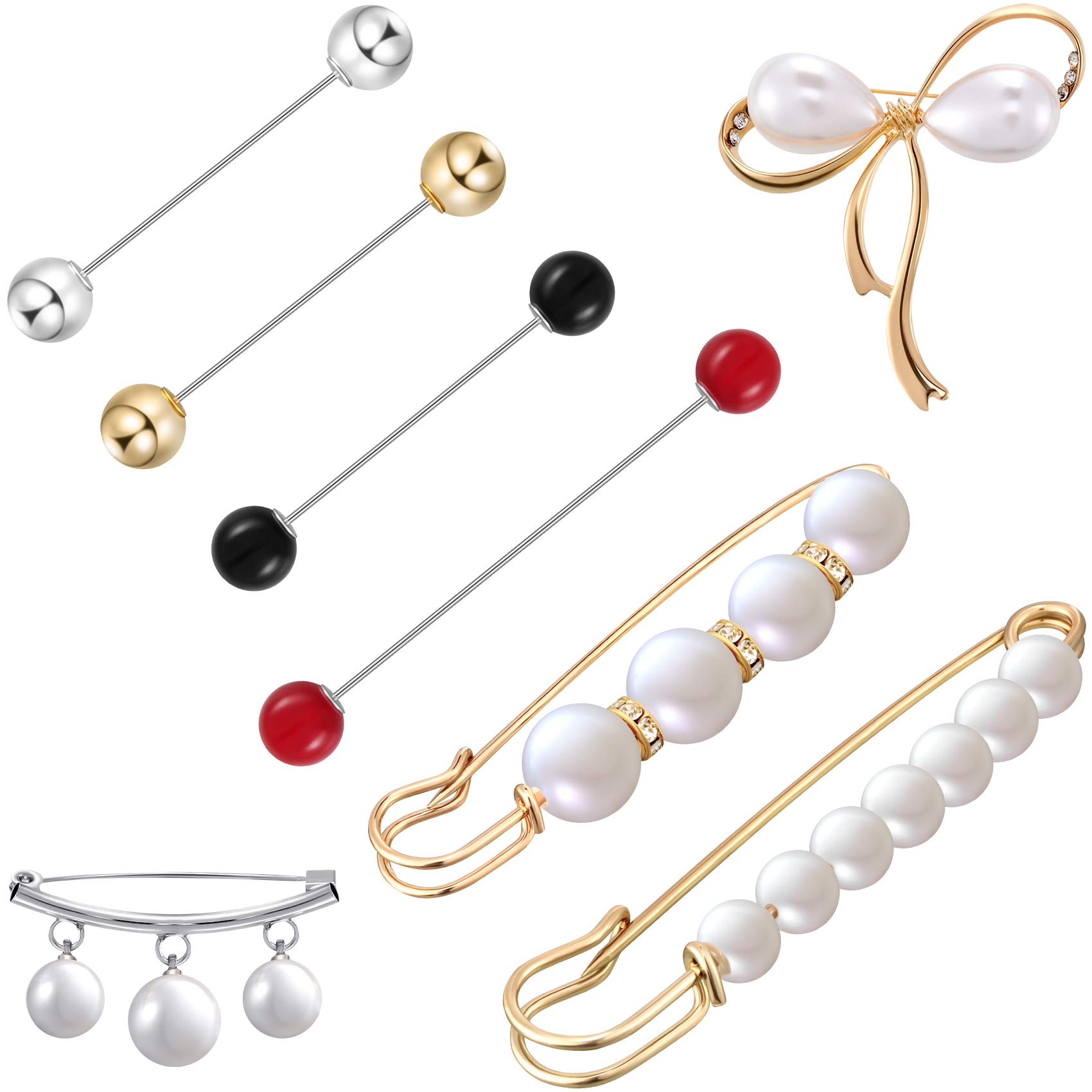 

Pins Brooches Jetec Faux Pearl Brooch Sweater Shawl Clips Vintage Shirts Dresses Cardigan Collar Safety For Women amAsd