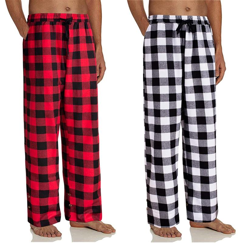 

Men' Sleepwear Cotton Fall Winter Men' Striped Bottoms Pajamas Long Pants Male Men Home Sleep Plaid Sleeping PantsMen' Men'sMen