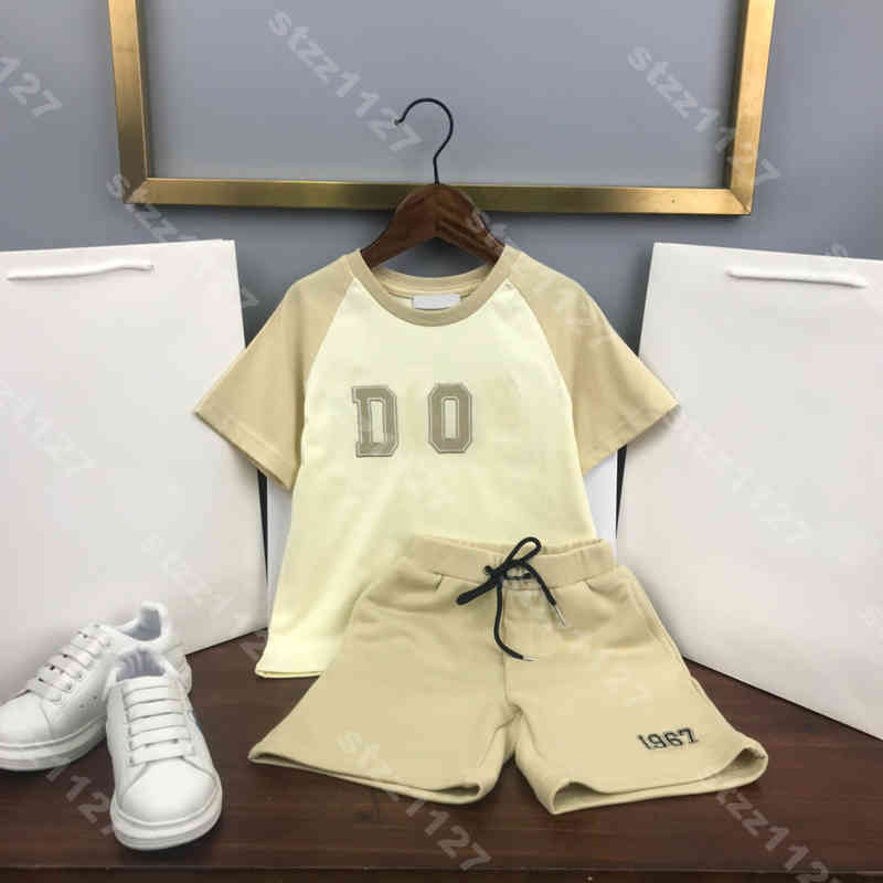 22ss designer kids tracksuit luxury set Brand d..r logo 1967 cotton shorts t shirts 2 piece suit casual summer sportswea baby clothes 110-160 chi