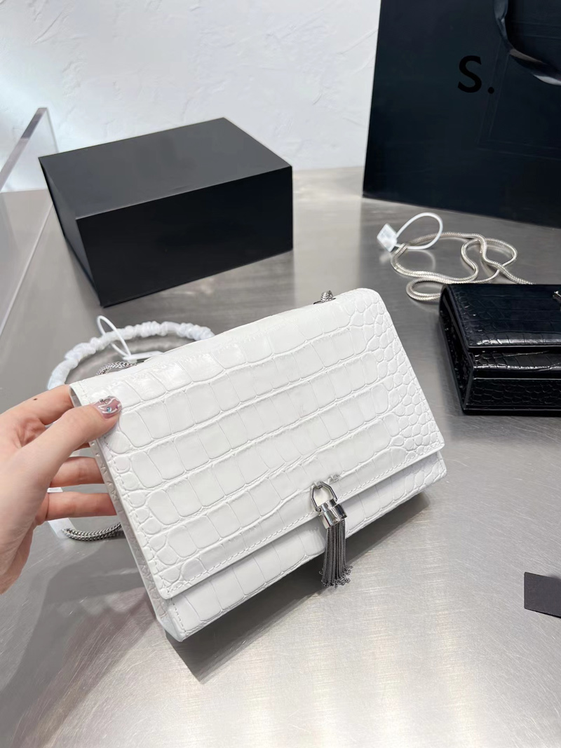 

New women's bag messenger fashion shoulder bag handbag handbag 2 color chain leather wear-resistant texture removable messenger strap card slot, Other