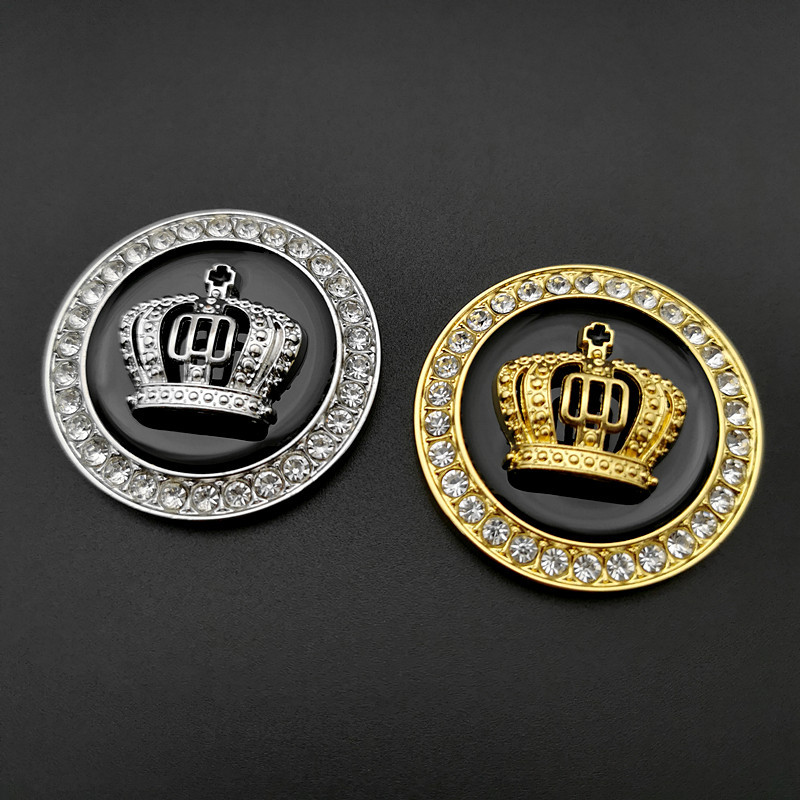 

GARSON/DAD crystal car logo badge crown sticker head sticker personality metal inlaid diamond car sticker