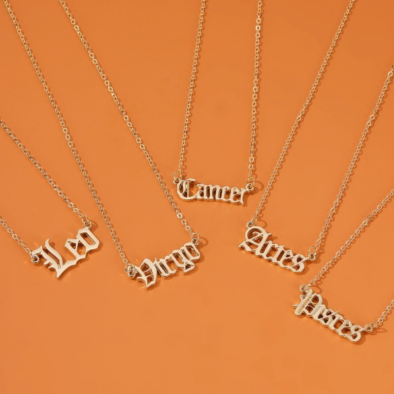 

The Twelve Signs Of The Zodiac Collarbone Chain Short Necklace
