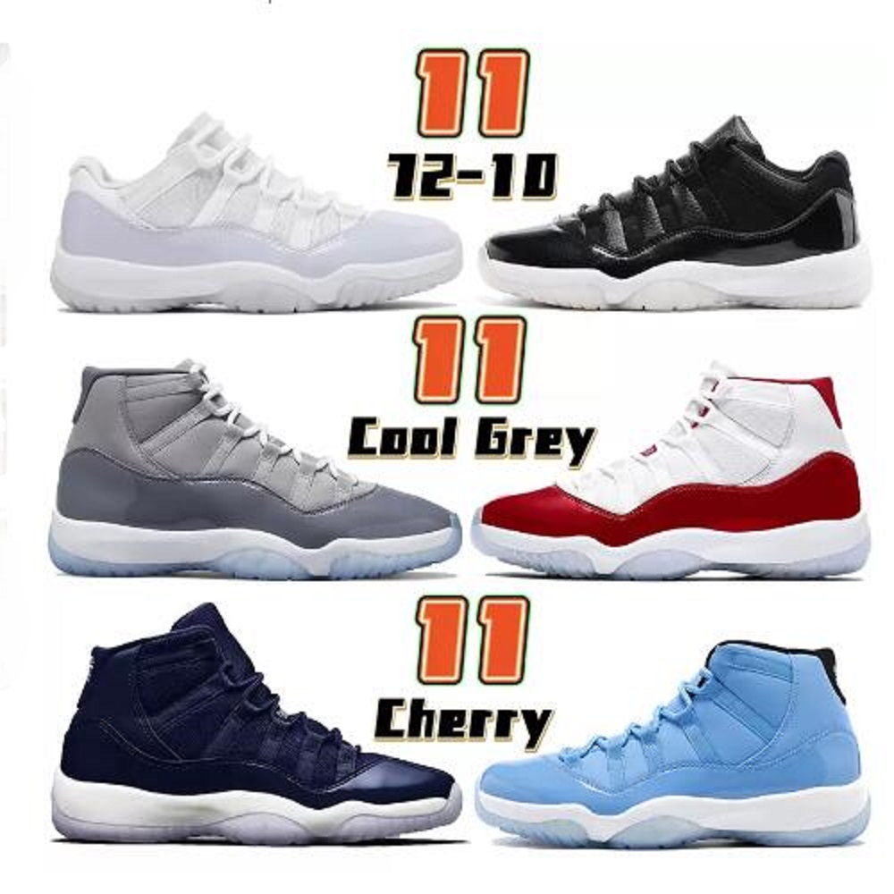 

Top quality boots 11 11s Basketball Shoes mens Sneaker cool grey low 72-10 pure violet cherry 25th Anniversary Animal Instinct concord Bred pantone men women sneakers, # 4