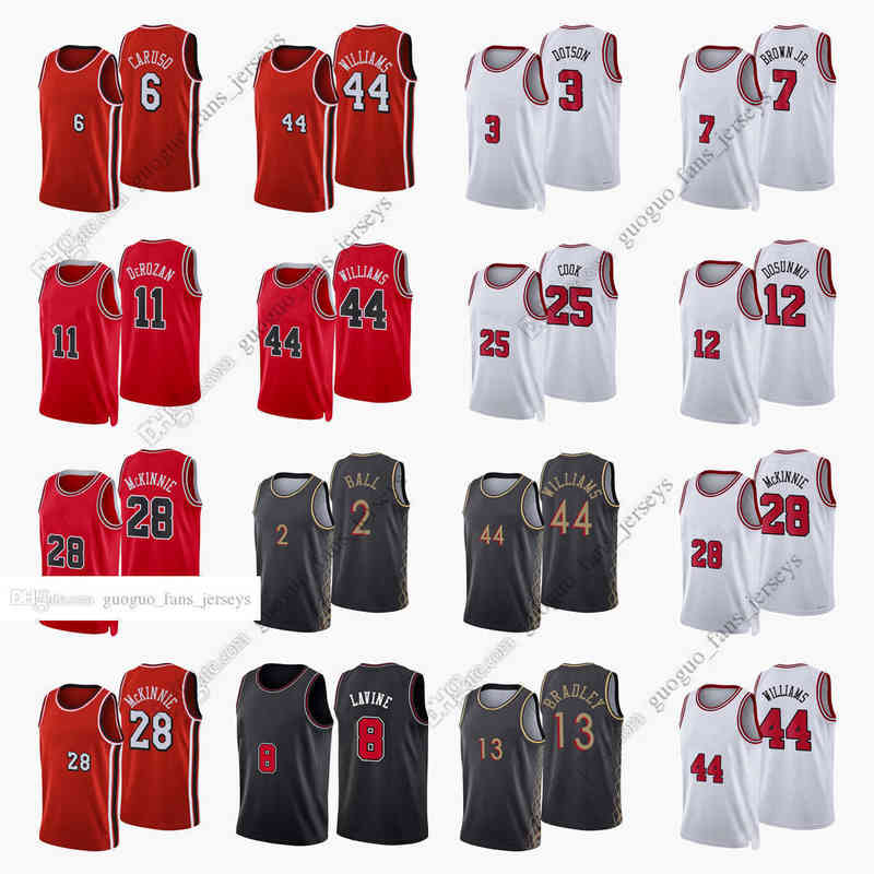 

Custom Printed 2022 New City Basketball Jerseys 11 DeRozan 8 LaVine 2 Ball 6 Caruso 44 Williams 7 Brown 13 Bradley 12 Dosunmu 3 Dotson McClu