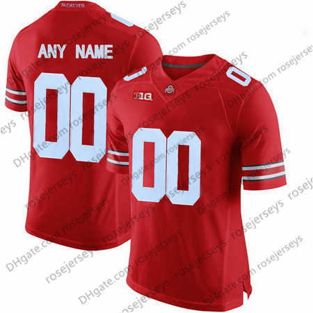 

American College Football Wear 2019 Ohio State Buckeyes #33 Pete Johnson James Laurinaitis 34 Carlos Hyde 47 AJ Hawk 85 Mike Nugent Retired White Red Black Jersey, Blackout
