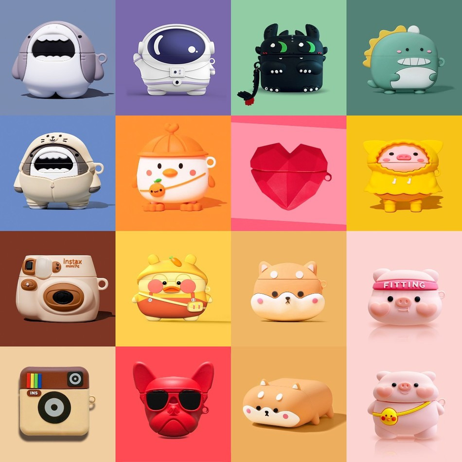 

Cute Dog Earphone Case For Airpods 2 3 Pro Silicone Cartoon Bear Cover for Apple Air Pods 2 3 Earbuds s Accessories
