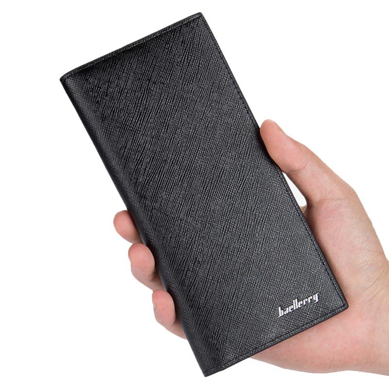 

Wallets Men's PU Leather Long Wallet Practical Slim Money Clip Soft Card And Driver License Holder Pocket WBL95Wallets, Black