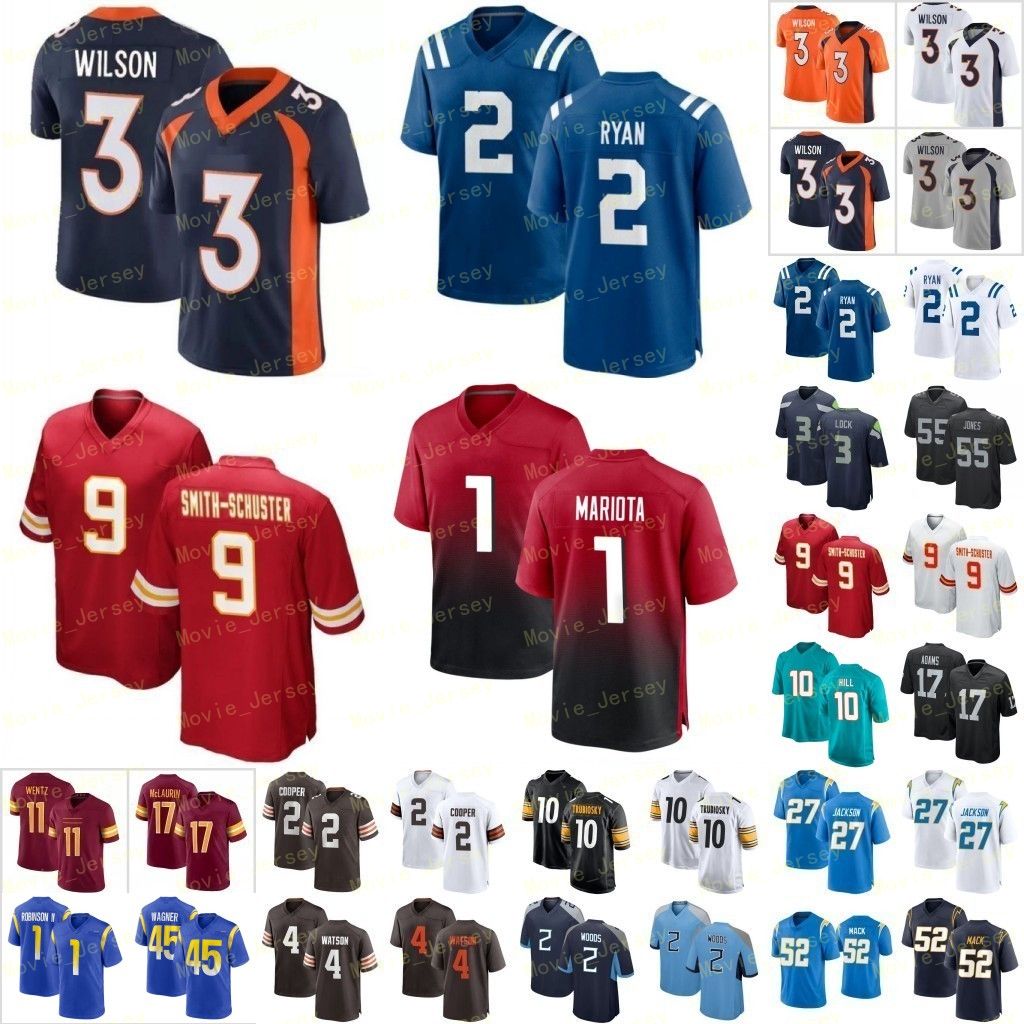 

Russell Wilson Jersey 45 Bobby Wagner Marcus Mariota Tyreek Hill Ryan Deshaun Watson Juju Smith-Schuster Amari Cooper Khalil Mack Wentz Davante Adams Jones Robinson, Men