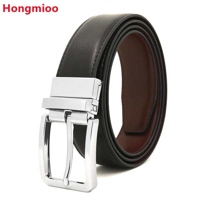 

Belts Cow Leather For Men Plaid Jeans Pin Buckle Luxury High Quality Classic Genuine, Black