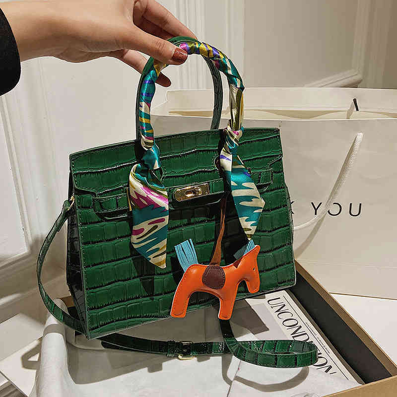 Sac à main de marque de mode grande capacité Birkins Capacité 2022 Crocodile Pony Pony Pendant Portable Sicl