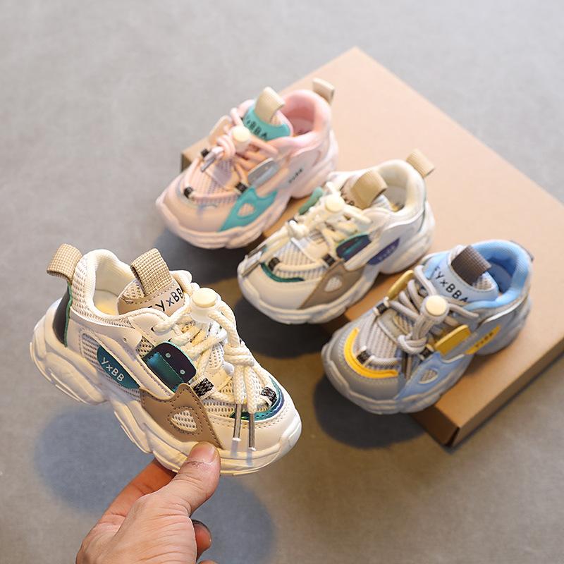 

Athletic & Outdoor Children's Sneakers Spring Autumn Kids Tennis Shoes Baby Girls Toddler Fashion Casual Breathable Boys Sport Running Shoes, Beige
