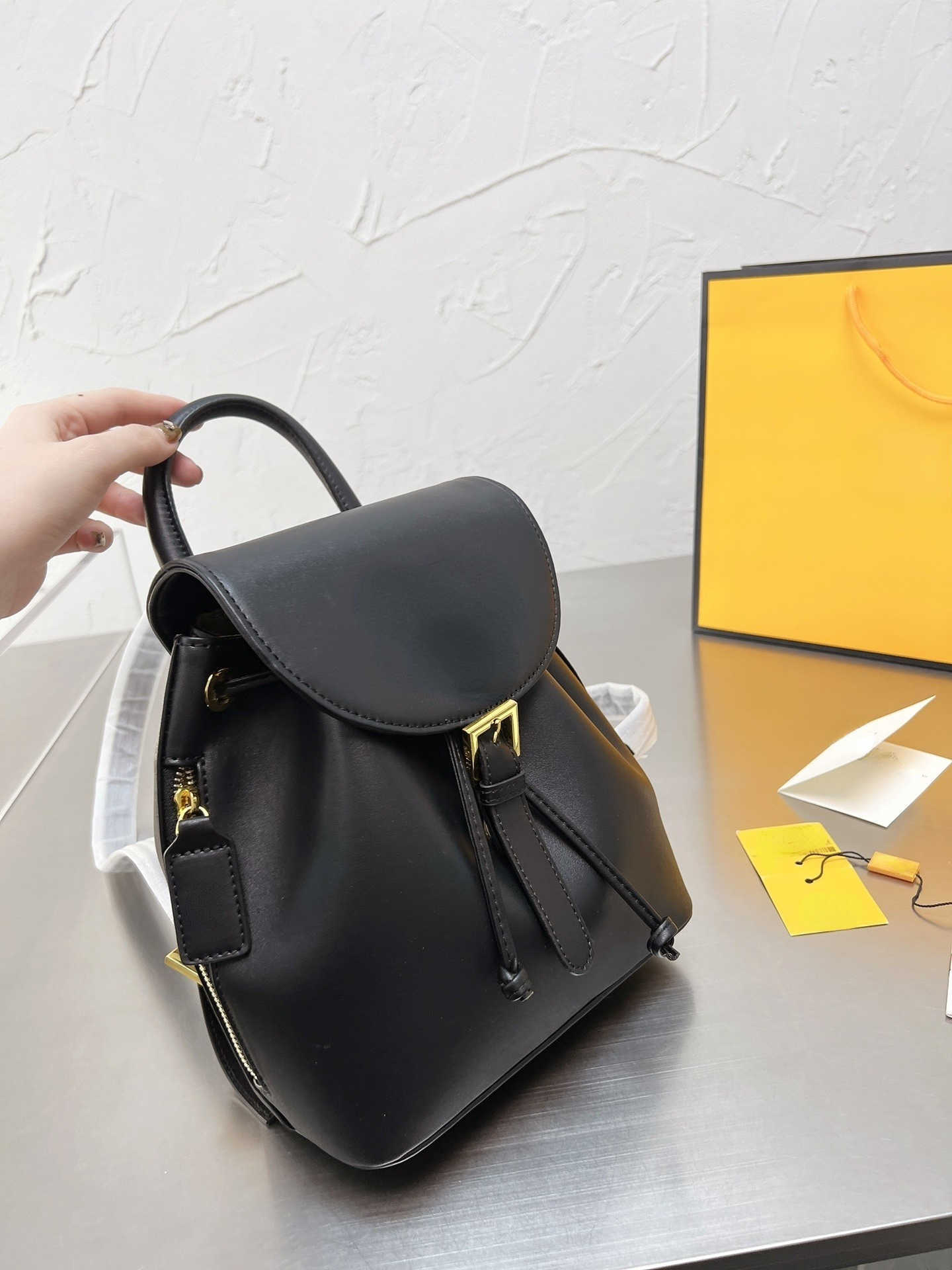 

High Quality Ladies Backpack Style Woman Handbag Mini Clutch Crossbody Shoulder Bag Wallet Designer Womens Backpacks, Black