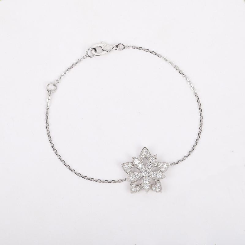 

Charm Bracelets Trendy Top Quality Gifts Luxury Jewelry For Women Lotus Zircon Europe Flowers CharmsCharm CharmCharm