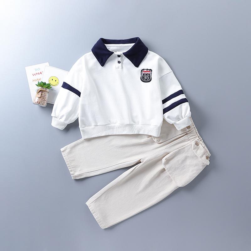 

Clothing Sets 2-7 Years High Quality Girl Set 2022 Fashion Active Casual Shirt+ Stretch & Spandex Pant Kid Children, Black