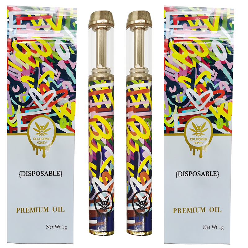 

California Honey Electronics Cigarettes 400mAh Battery 0.9ml Empty Vape Pens Disposable Rechargeable Thick Oil Glass Tank Vaporizer with Bag Packaging