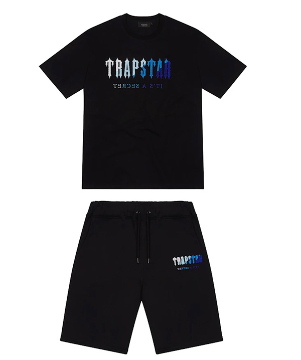 

Trapstar London t shirt Chest White-Blue Color Towel Embroidery mens Shirt and shorts High Quality casual Street shirts British Fashion Brand suits, 777