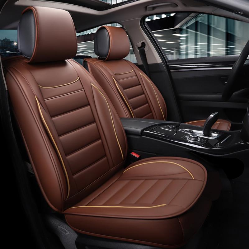 

Car Seat Covers 9 PCS Durable Leather 5 Seats Cushion Cover Set Universal Four Seasons Accessories Black Beige Coffee