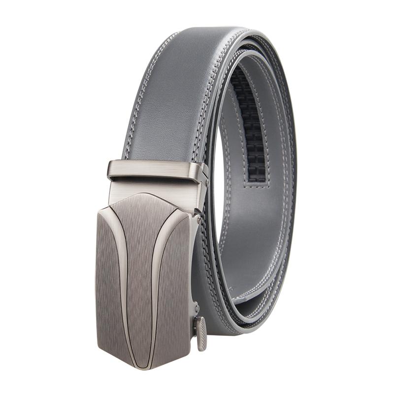 

Belts Fashion Men Belt 3.5cm Automatic Buckle Leather Gray Top Quality For 95-125, Black