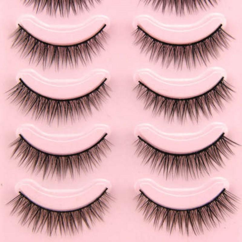 

False Eyelashes 5 Pairs Natural Short Cross Daily Eye Lashes Girls Makeup Necessaries MaquiagemFalse