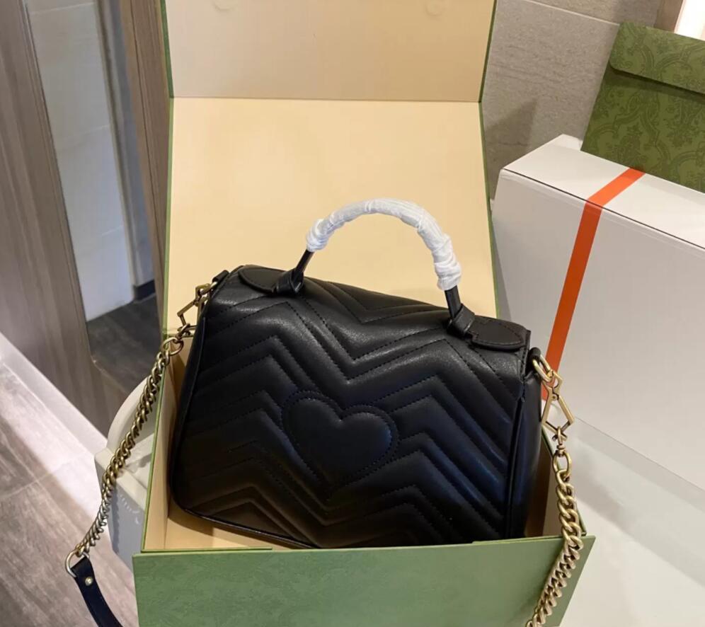 

Women Shoulder Bags Chain Bag Crossbody Designers handbag Quilted Heart Handbags Purses Marmont flap, Red