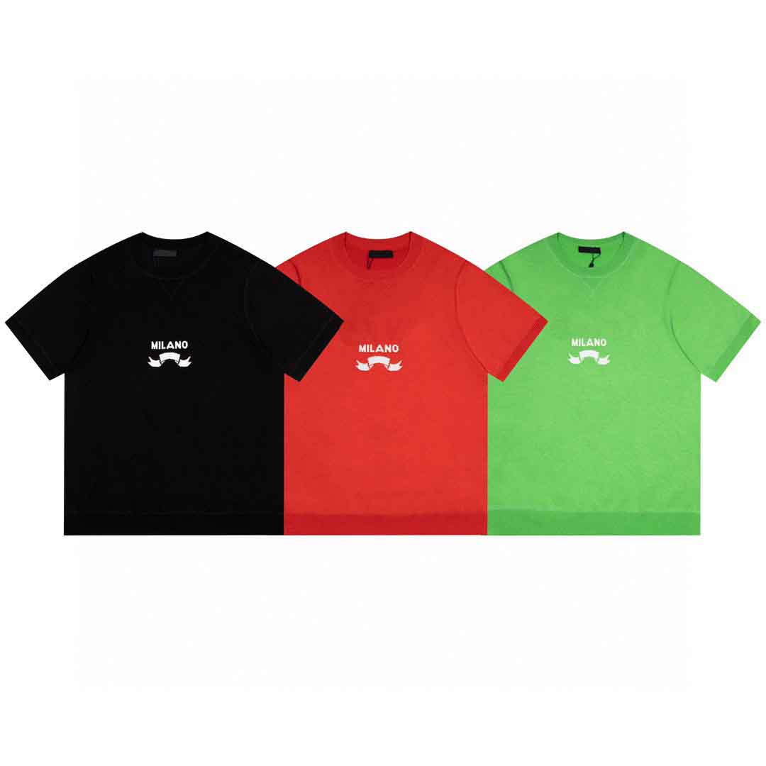 

Men's T-Shirts Round neck embroidered and printed polar style summer wear with street pure cotton 35