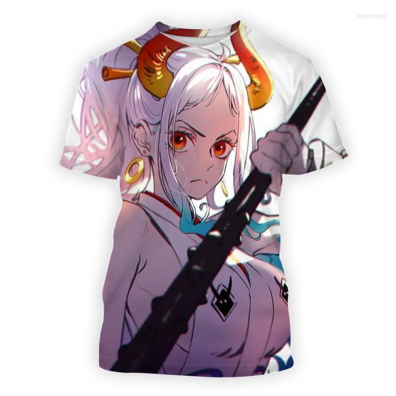 

Men's T-Shirts Japanese Anime Yamato One Piece Fashion Casual 3D Printing Men's Short Sleeve Harajuku O-Neck T-shirt Streetwear Summer T