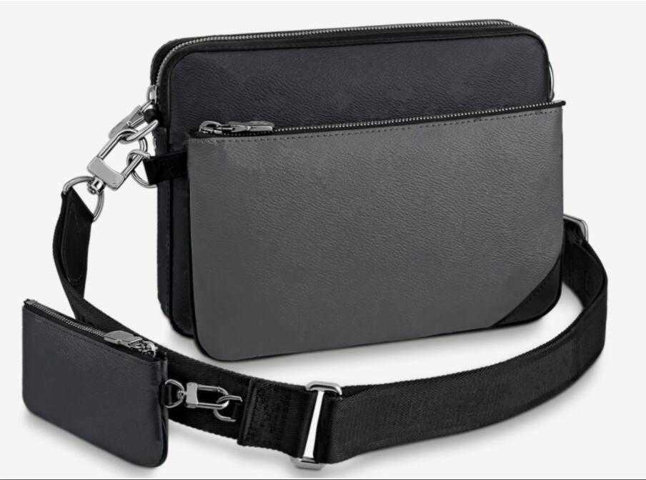 

3pcs Mens Trio Messenger Bag Old Flower Print Briefcase Men And Women Crossbody Shoulder Bags Famous Brand Handbags